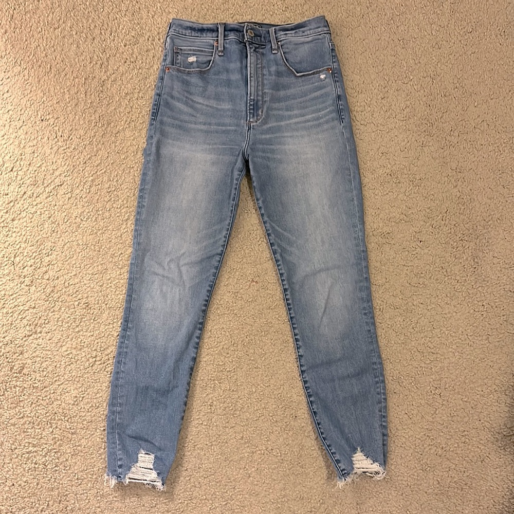 Abercrombie & Fitch, ultra high rise super skinny ankle jeans, size 28/6r